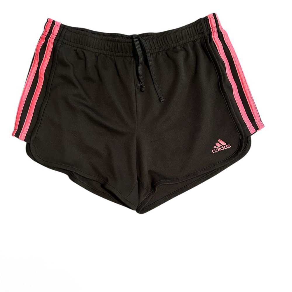 Adidas Black and Pink Athletic Shorts